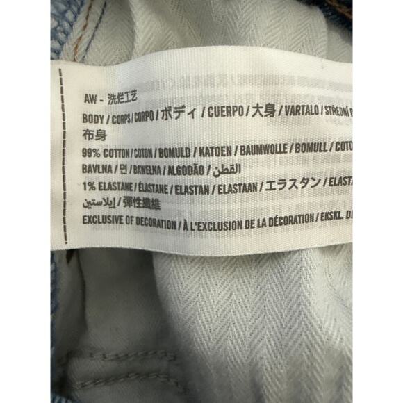 Abercrombie & Fitch Women’s The 90’s Straight Mid-Rise Jean Size 24/00 Short - Picture 10 of 11